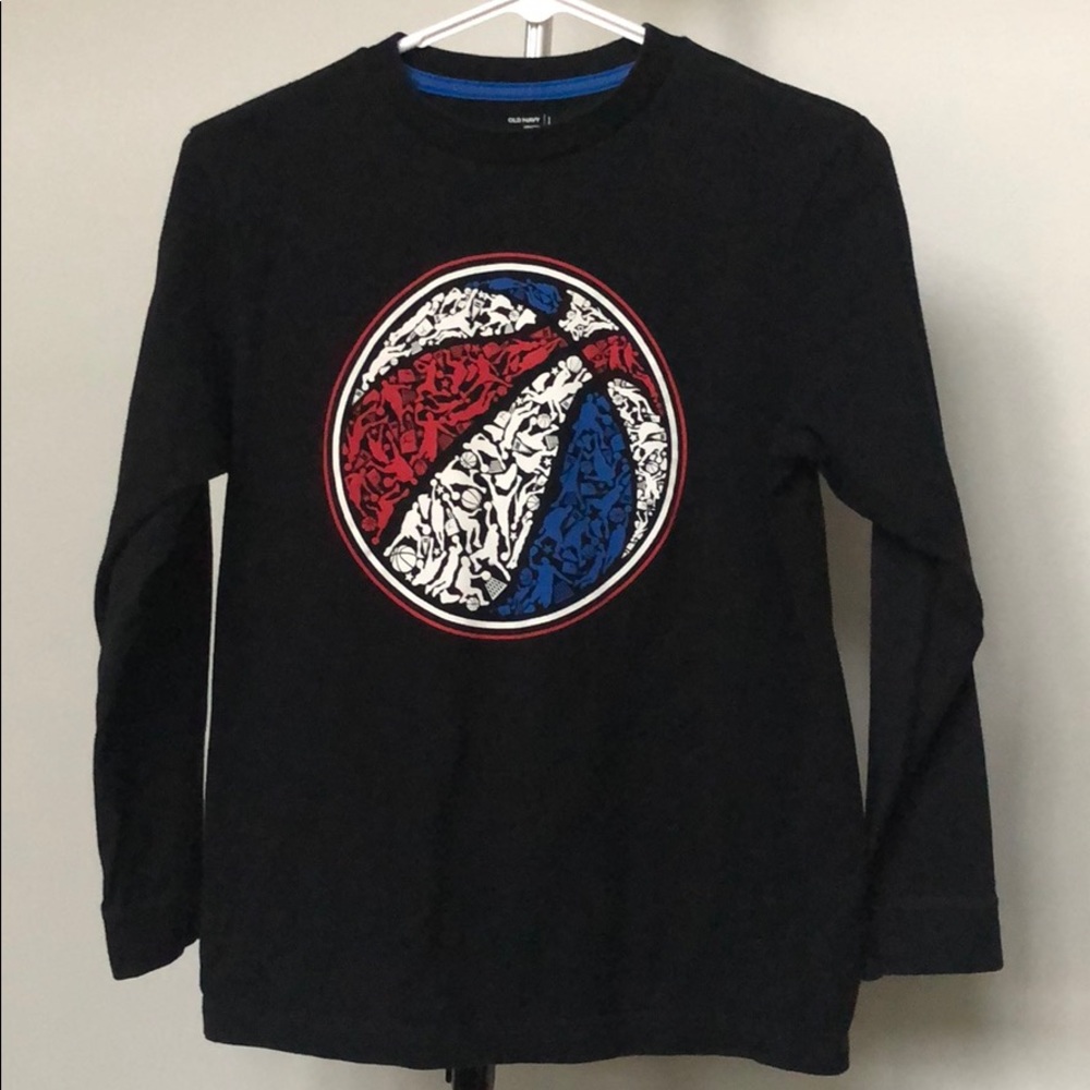 Old Navy Basketball Long Sleeve T Shirt Size Large 10/12